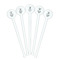 Dental Hygienist White Plastic 7" Stir Stick - Round - Fan View