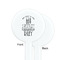 Dental Hygienist White Plastic 7" Stir Stick - Single Sided - Round - Front & Back