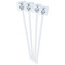 Dental Hygienist White Plastic Stir Stick - Double Sided - Square - Front