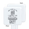 Dental Hygienist White Plastic Stir Stick - Single Sided - Square - Approval