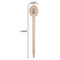 Dental Hygienist Wooden Food Pick - Oval - Dimensions