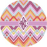 Ikat Chevron Multipurpose Round Labels - 1" (Personalized)