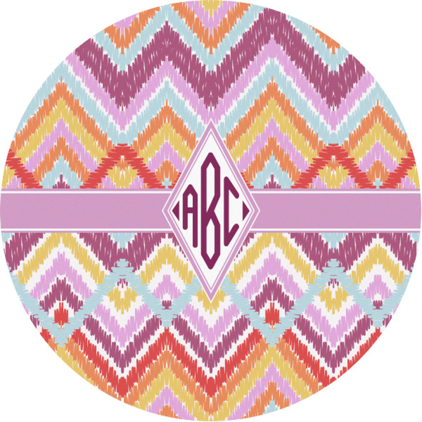 Custom Ikat Chevron Multipurpose Round Labels - 1" (Personalized)