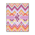 Ikat Chevron Wood Print - 11x14 (Personalized)