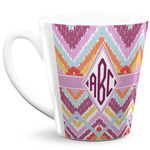 Ikat Chevron 12 Oz Latte Mug (Personalized)