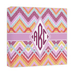 Ikat Chevron Canvas Print - 12x12 (Personalized)