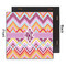 Ikat Chevron 12x12 Wood Print - Front & Back View