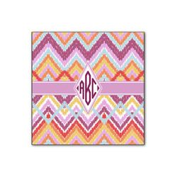 Ikat Chevron Wood Print - 12x12 (Personalized)