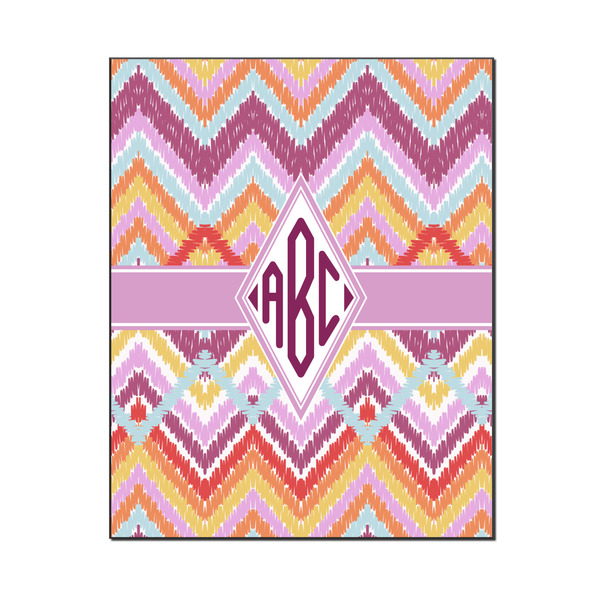 Custom Ikat Chevron Wood Print - 16x20 (Personalized)