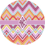 Ikat Chevron Multipurpose Round Labels - 2" (Personalized)