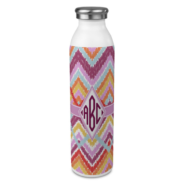 Custom Ikat Chevron 20oz Stainless Steel Water Bottle - Full Print (Personalized)