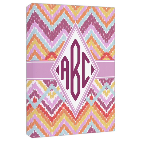 Custom Ikat Chevron Canvas Print - 20x30 (Personalized)