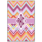 Ikat Chevron Wood Print - 20x30 (Personalized)