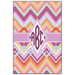 Ikat Chevron Wood Print - 20x30 (Personalized)