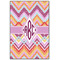 Ikat Chevron 20x30 Wood Print - Front View