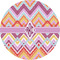 Ikat Chevron 3" Multipurpose Round Labels - Single Sticker