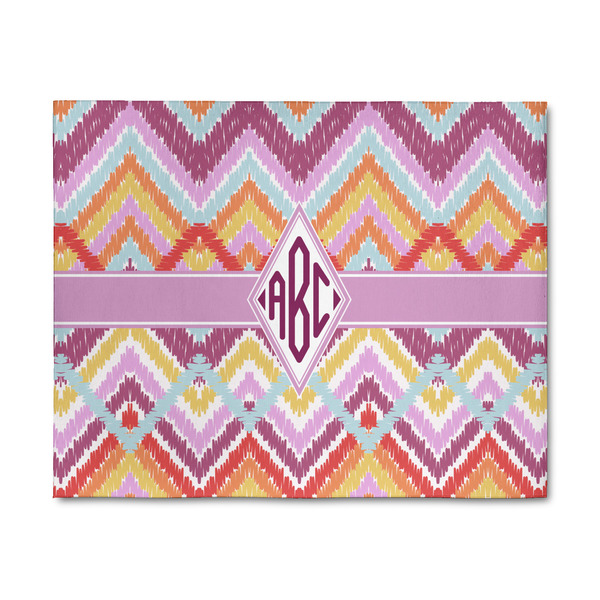 Custom Ikat Chevron 8' x 10' Indoor Area Rug (Personalized)