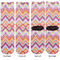 Ikat Chevron Adult Crew Socks - Double Pair - Front and Back - Apvl