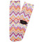 Ikat Chevron Adult Crew Socks - Single Pair - Front and Back