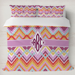 Ikat Chevron Duvet Cover Set - King (Personalized)