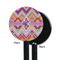 Ikat Chevron Black Plastic 5.5" Stir Stick - Single Sided - Round - Front & Back