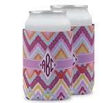 Ikat Chevron Can Cooler (12 oz) w/ Monogram