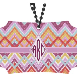 Ikat Chevron Rear View Mirror Ornament (Personalized)