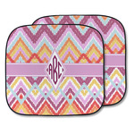 Ikat Chevron Car Sun Shade - Two Piece (Personalized)