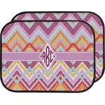 Ikat Chevron Car Floor Mats (Back Seat) (Personalized)