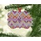 Ikat Chevron Christmas Ornament (On Tree)