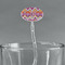 Ikat Chevron Clear Plastic 7" Stir Stick - Oval - Main