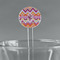 Ikat Chevron Clear Plastic 7" Stir Stick - Round - Main