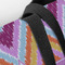 Ikat Chevron Closeup of Tote w/Black Handles