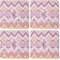 Ikat Chevron Coaster Rubber Back - Apvl