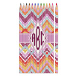 Ikat Chevron Colored Pencils (Personalized)