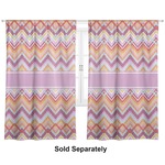 Ikat Chevron Curtain Panel - Custom Size