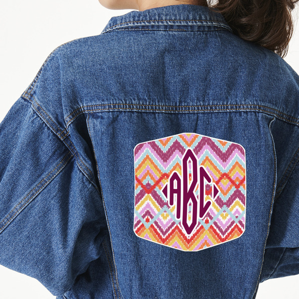 Custom Ikat Chevron Large Custom Shape Patch - 2XL (Personalized)