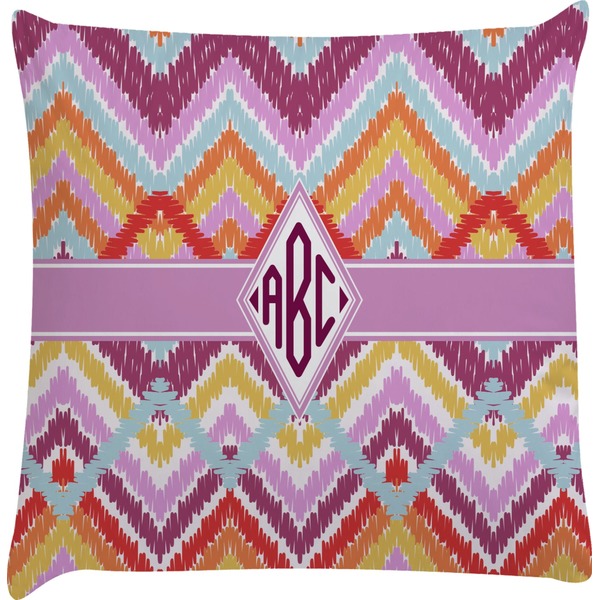 Custom Ikat Chevron Decorative Pillow Case (Personalized)