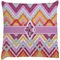 Ikat Chevron Decorative Pillow Case (Personalized)