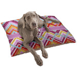 Ikat Chevron Dog Bed - Large w/ Monogram