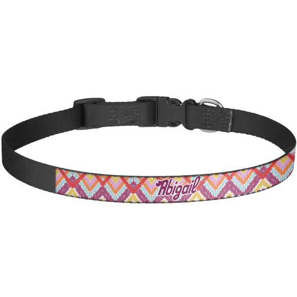 Custom Ikat Chevron Dog Collar - Large (Personalized)