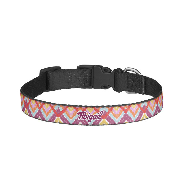 Custom Ikat Chevron Dog Collar - Small (Personalized)