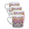 Ikat Chevron Double Shot Espresso Mugs - Set of 4 Front