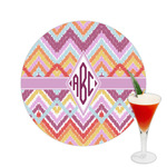 Ikat Chevron Printed Drink Topper -  2.5" (Personalized)