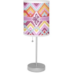 Ikat Chevron 7" Drum Lamp with Shade Linen (Personalized)