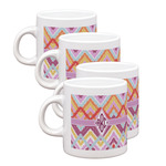 Ikat Chevron Single Shot Espresso Cups - Set of 4 (Personalized)