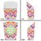 Ikat Chevron French Fry Favor Box - Front & Back View