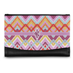 Ikat Chevron Genuine Leather Women's Wallet - Small (Personalized)