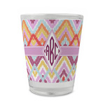 Ikat Chevron Glass Shot Glass - 1.5 oz - Single (Personalized)