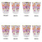 Ikat Chevron Glass Shot Glass - with gold rim - Set of 4 - APPROVAL